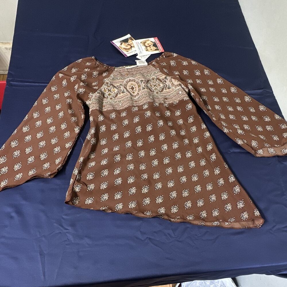 Vintage 2004 Deadstock NWT Mary-Kate and Ashley Girls Boho Tunic Blouse
